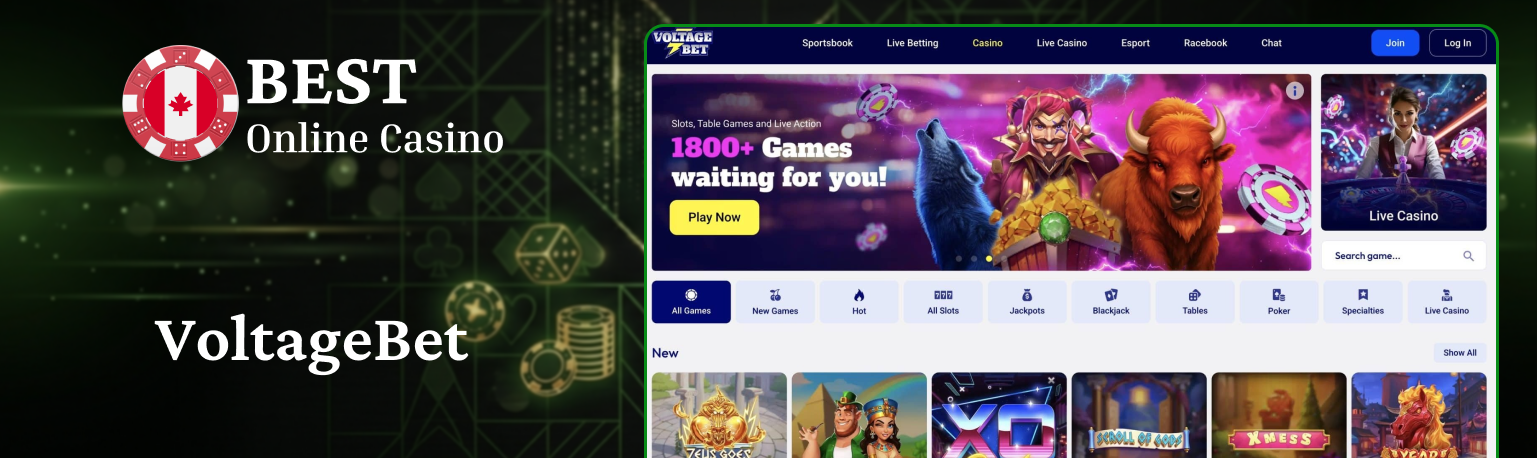 VoltageBet platform for players in Canada