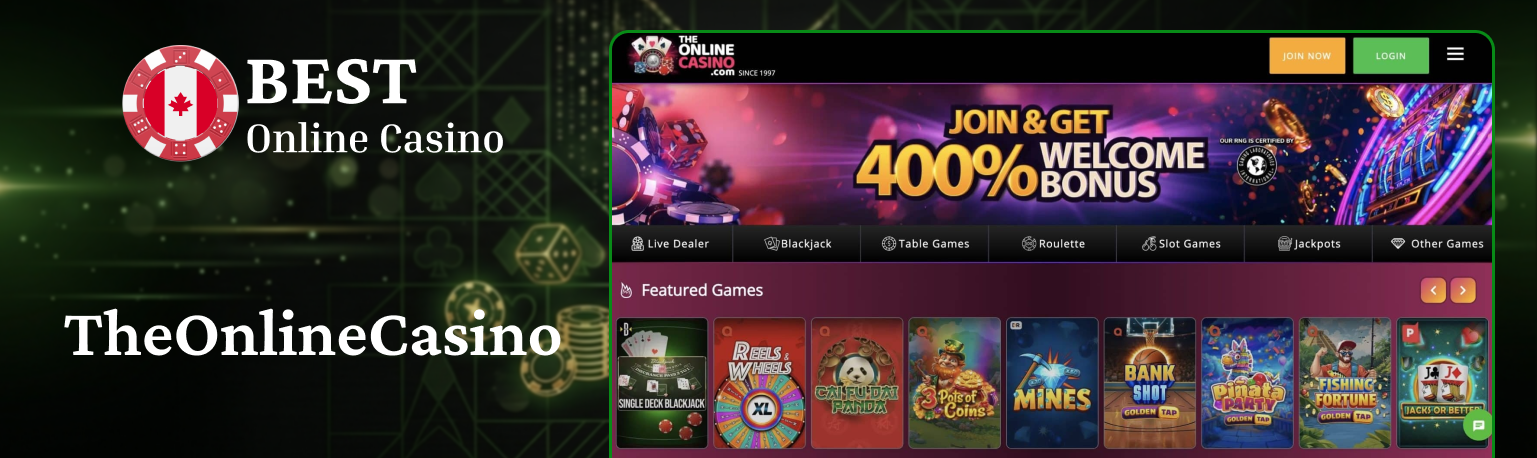TheOnlineCasino gaming experience in CA
